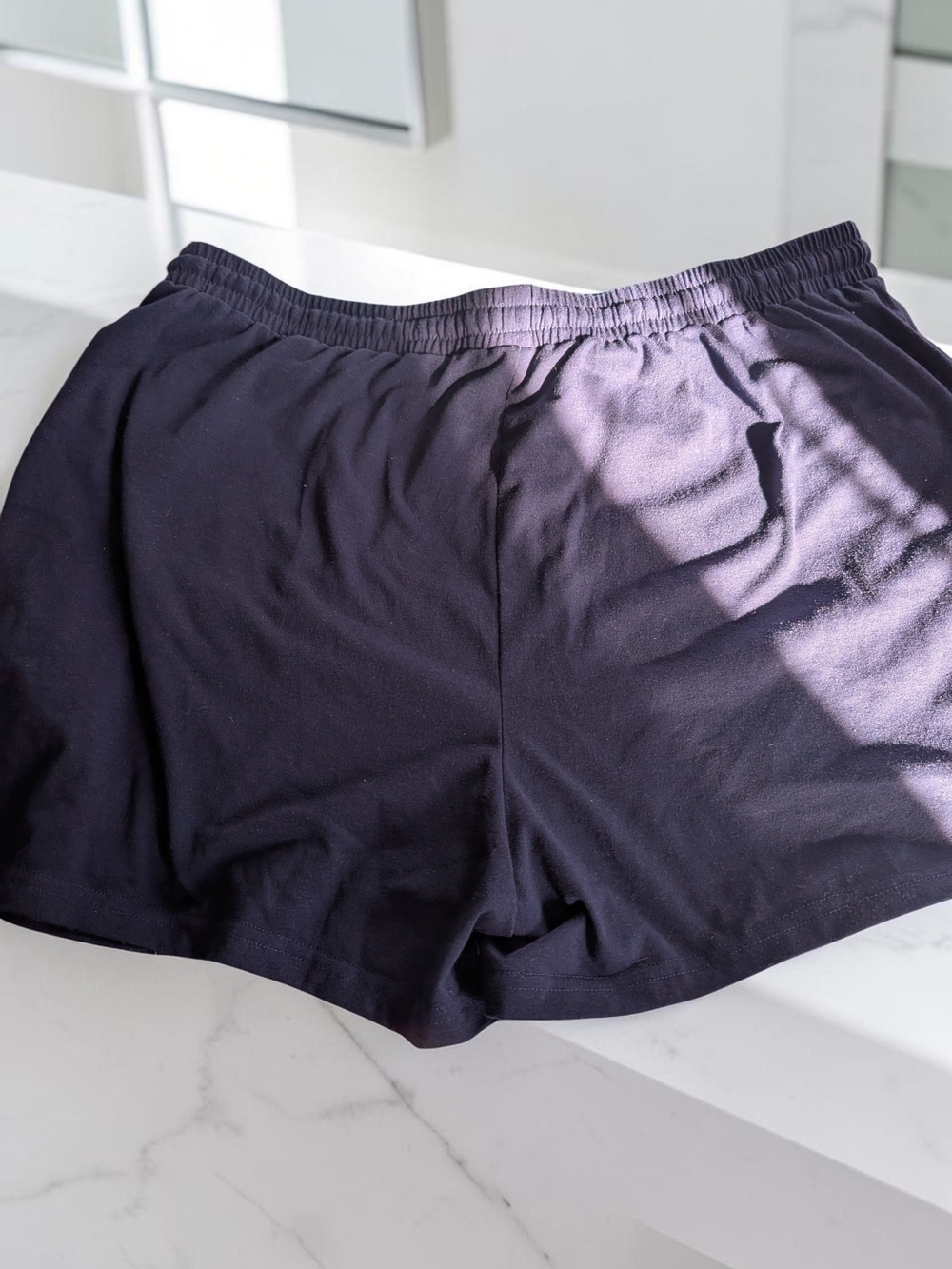 Wiholl Navy Blue Drawstring Lounge Shorts Casual Stretch XXL (EUC) - Picture 2 of 4